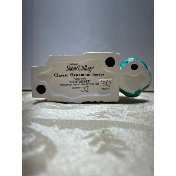 Vtg Department 56 The Snow Village Classic Ornament “Nantucket” Retired 1986 - Picture 6 of 10